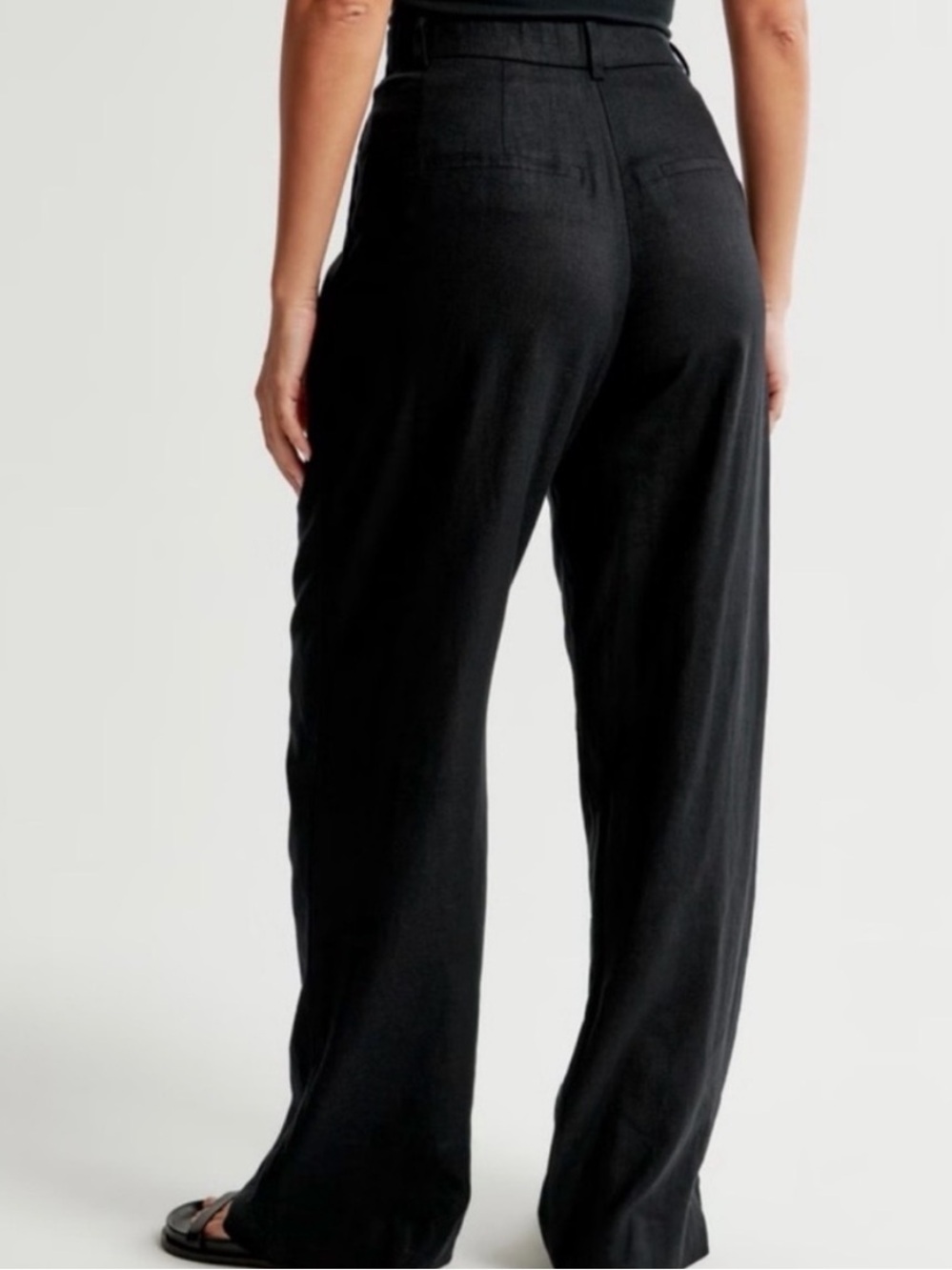 Abercrombie & Fitch Linen-Blend Black Outfit Sz-S - Picture 3 of 16